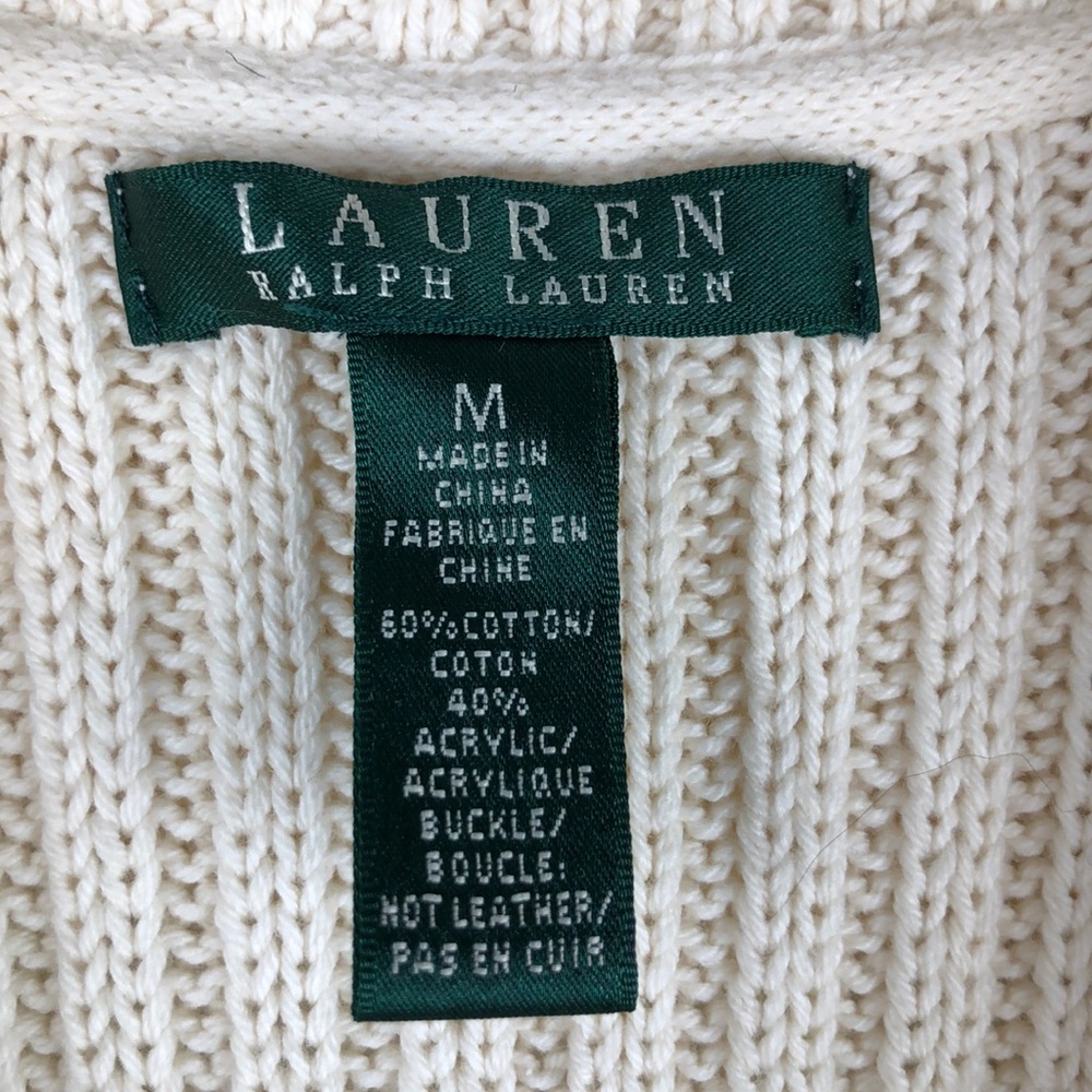 Lauren Ralph Lauren Knit Sweater Vest with Buckle - Picture 4 of 8